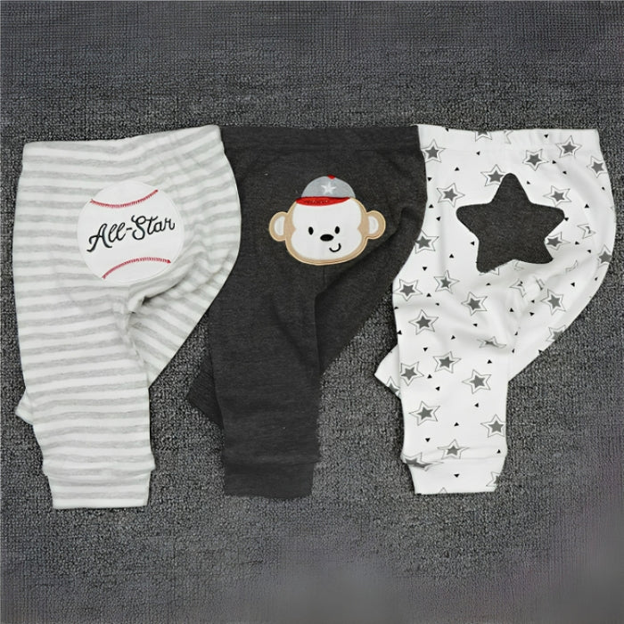 Casual 3Pcs Toddler Pajama Pants