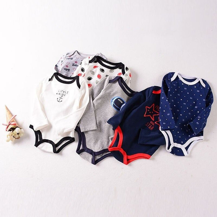 Short-Sleeve Newborn Cartoon Baby Bodysuit