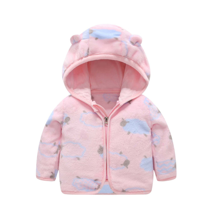 Hooded Ear Toddler Zipper Cardigan