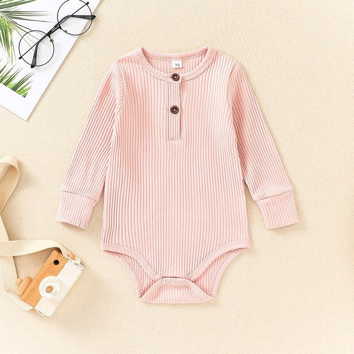 Solid Striped Cotton Jumpsuits For Toddlers