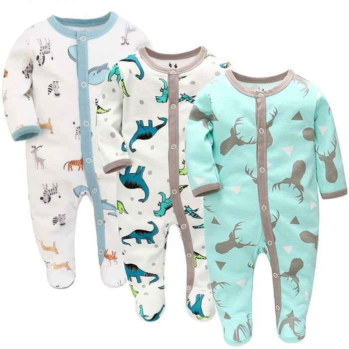 3pcs Newborn Baby Rompers Clothes Set