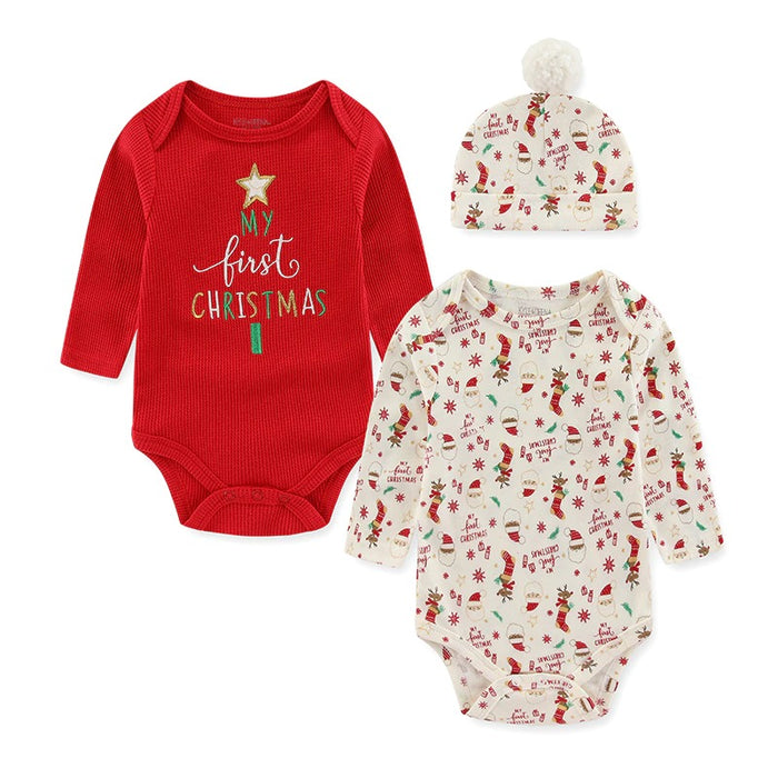 Newborn Christmas Jumpsuit With Hat