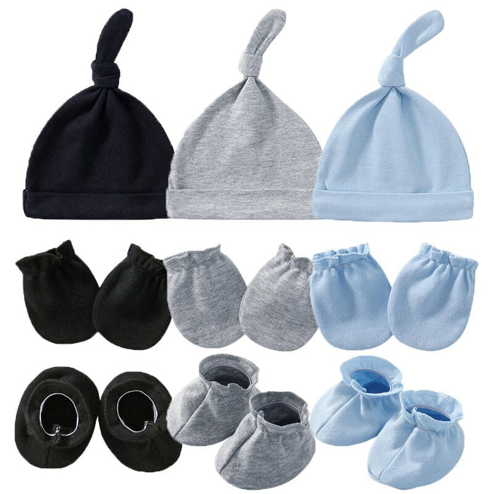 Casual Cotton Hat, Gloves And Socks Set