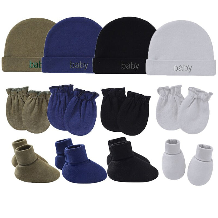 Casual Pure Cotton Hat, Gloves And Socks Set