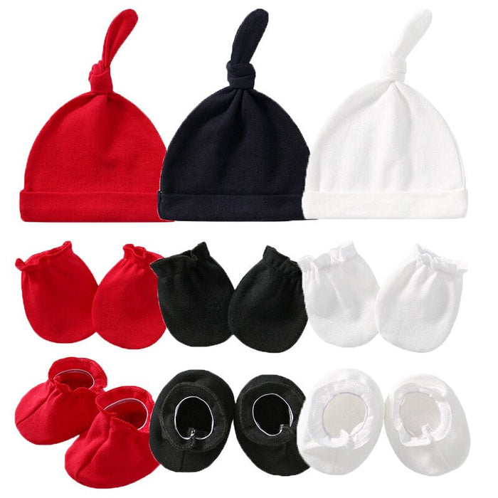 Casual Cotton Hat, Gloves And Socks Set