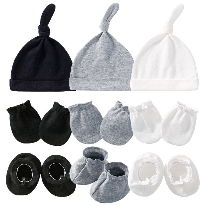 Casual Cotton Hat, Gloves And Socks Set