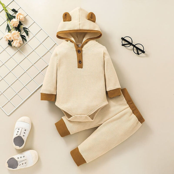 Long Sleeve Hooded Bodysuit & Pants Set