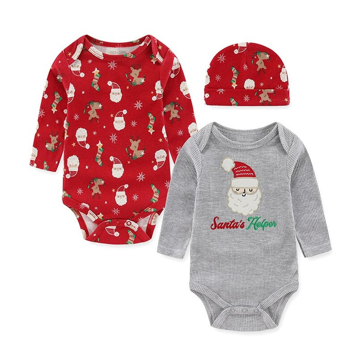 Newborn Christmas Jumpsuit With Hat