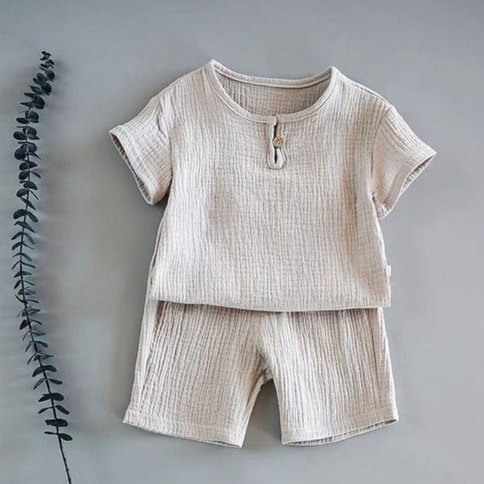 The Simple Linen T-Shirt Set