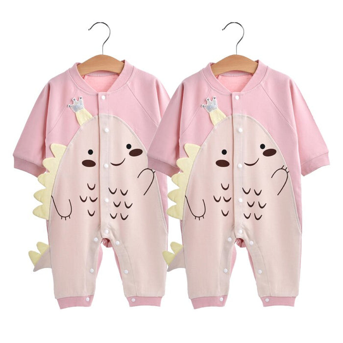 Cartoon Dinosaur Rompers For Baby Boys & Girls