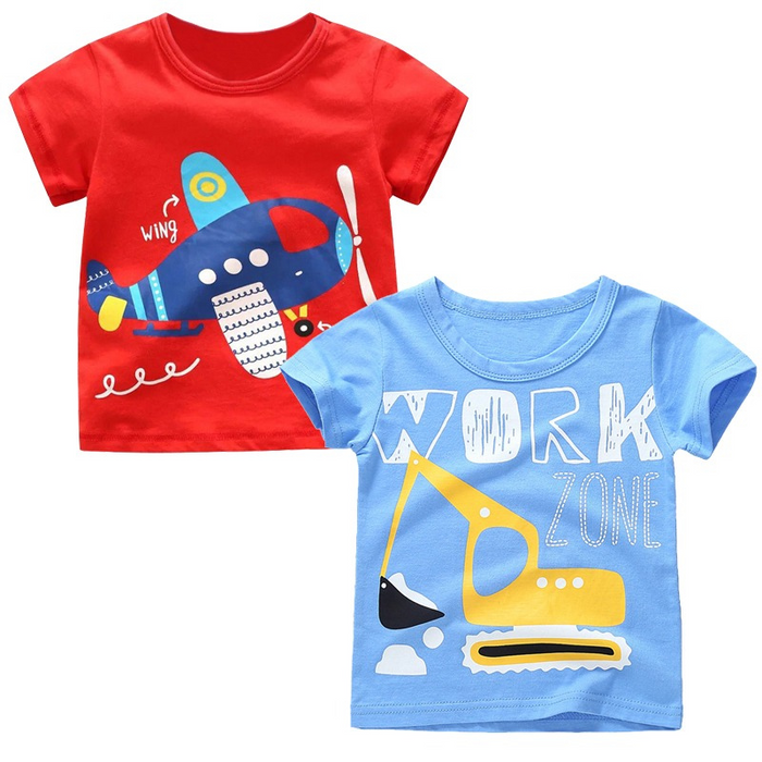 Kids Short Sleeve Printed T-Shirt Sets