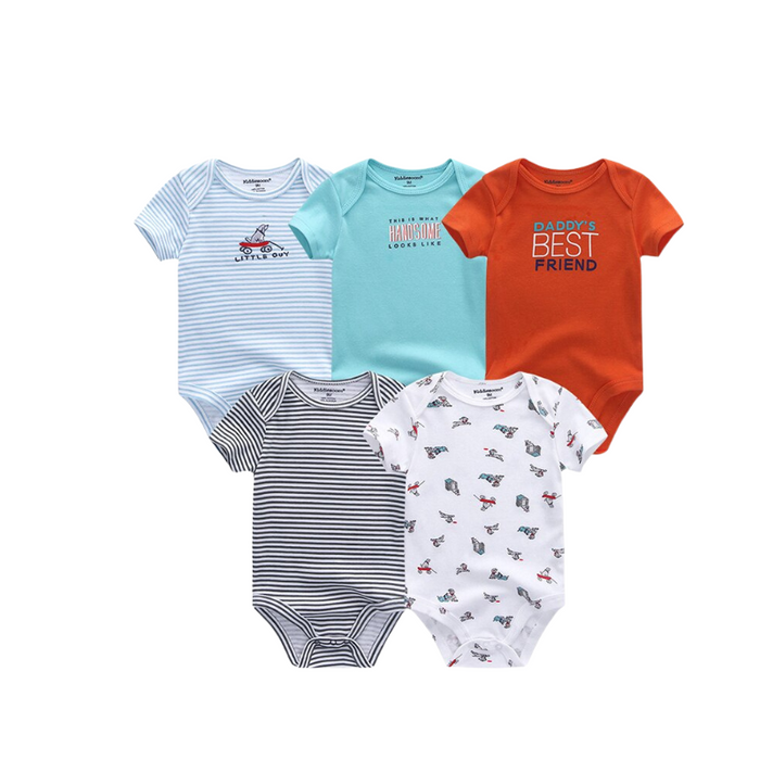 Newborn's 5Pcs Baby Bodysuit Set