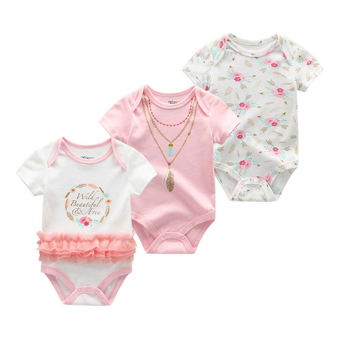 3Pcs Newborn Girl Clothes Bodysuits