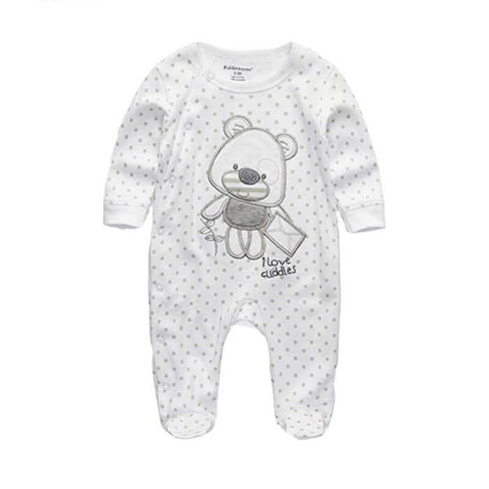 3Pcs Long Sleeves Jumpsuit Set For Newborn Baby