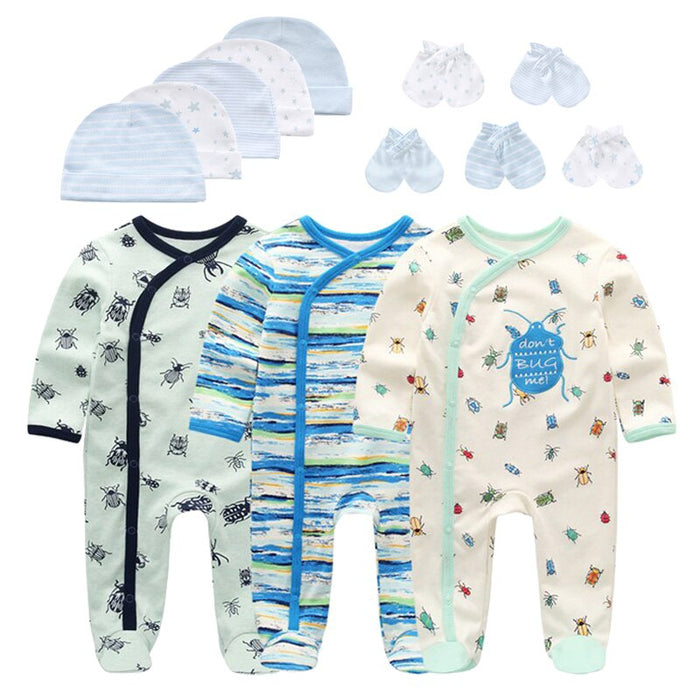 3Pcs Newborn Baby Boy Girl Outfits Clothes Set Romper