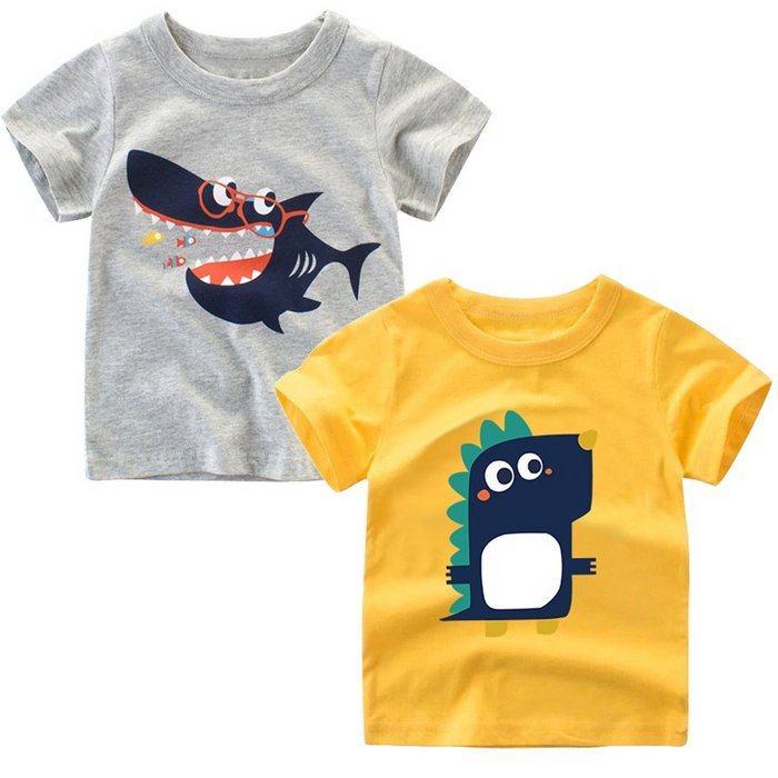 Kids Short Sleeve Printed T-Shirt Sets