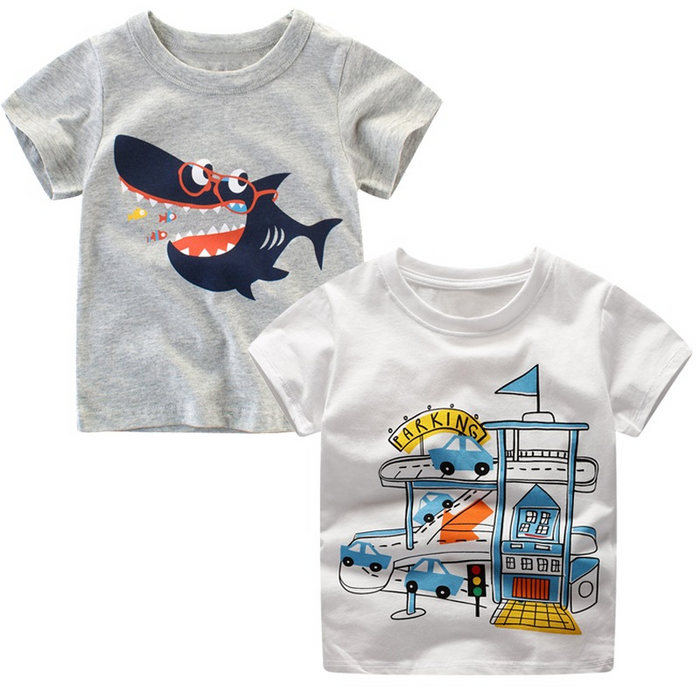 Kids Short Sleeve Printed T-Shirt Sets