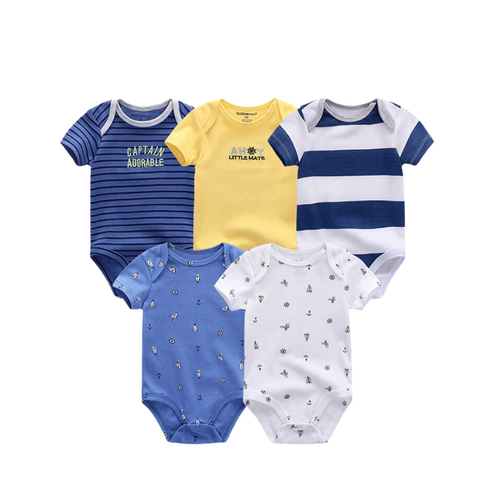 Newborn's 5Pcs Baby Bodysuit Set