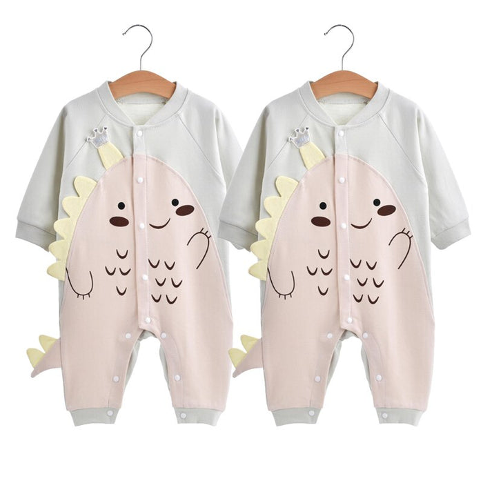 Cartoon Dinosaur Rompers For Baby Boys & Girls