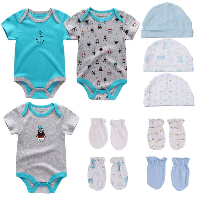 3Pcs Newborn Infant Baby Bodysuit Outfits