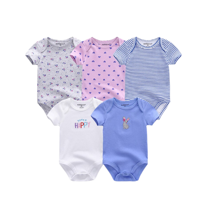 Newborn's 5Pcs Baby Bodysuit Set