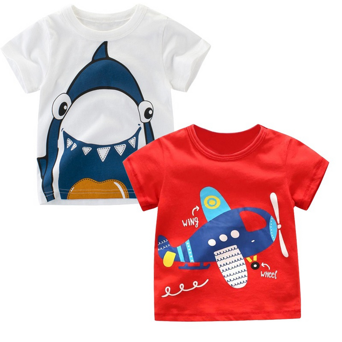 Kids Short Sleeve Printed T-Shirt Sets