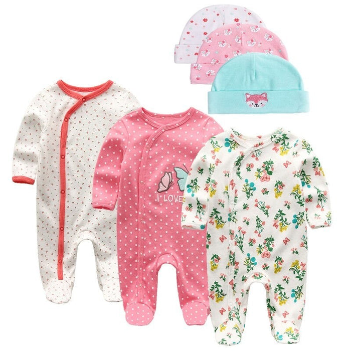 Newborn Romper With Hat Clothes Set