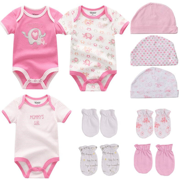 3Pcs Newborn Infant Baby Bodysuit Outfits