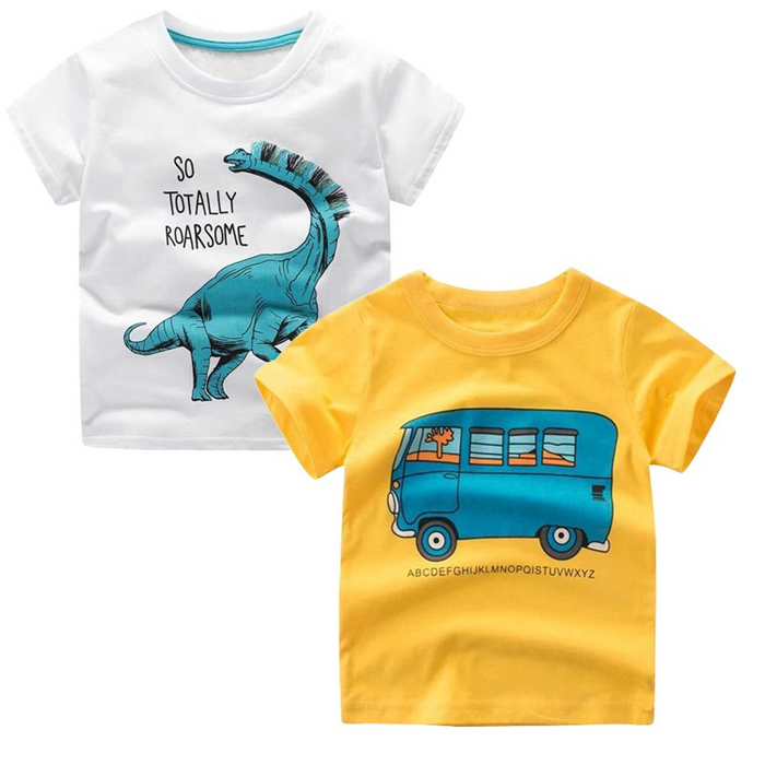 Kids Short Sleeve Printed T-Shirt Sets