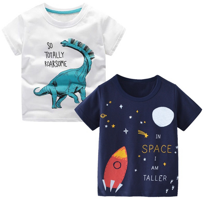 Kids Short Sleeve Printed T-Shirt Sets