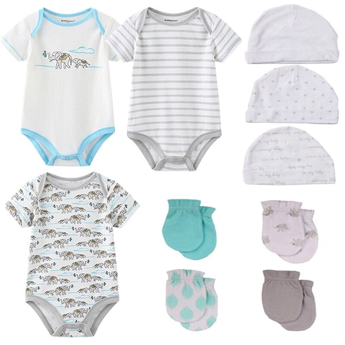 3Pcs Newborn Infant Baby Bodysuit Outfits