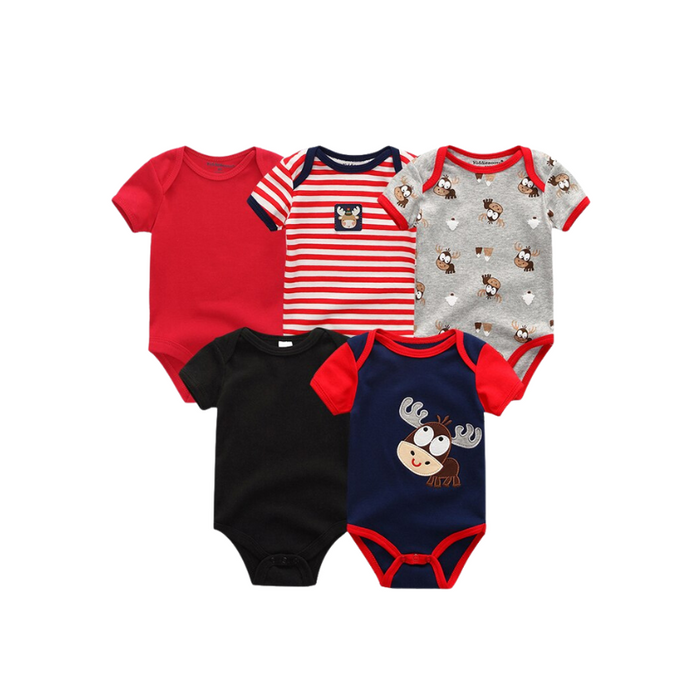 5Pcs Newborn Baby Bodysuit