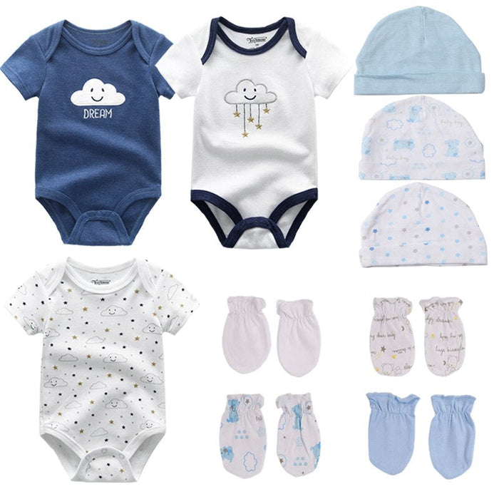 3Pcs Newborn Infant Baby Bodysuit Outfits