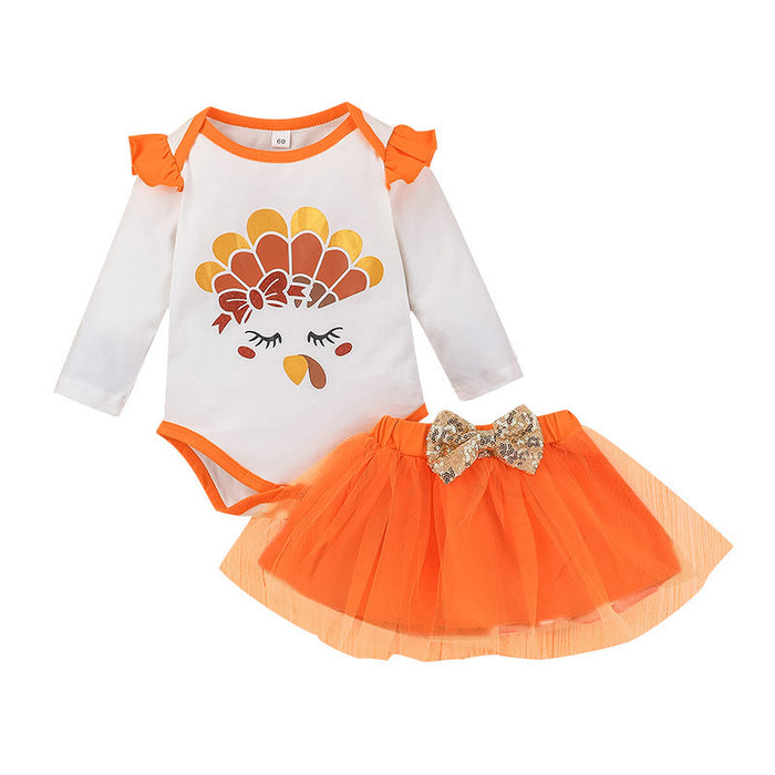 2Pcs Baby Girl Autumn Clothes Set