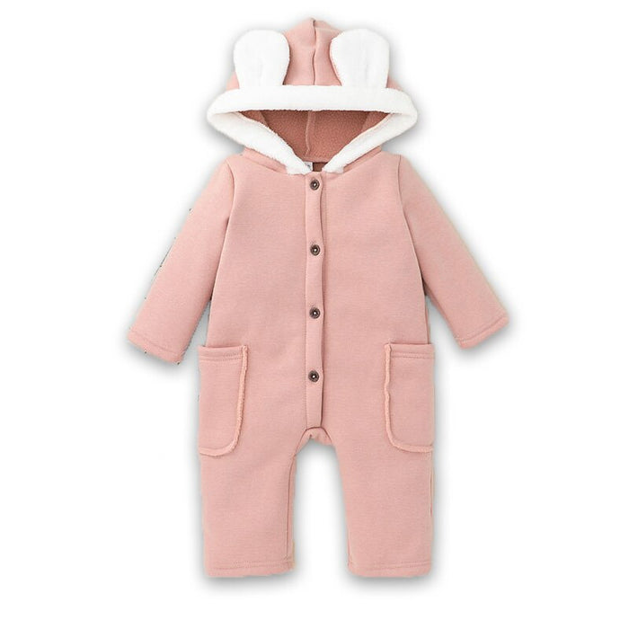 Newborn Long Sleeve Winter Clothes Hooded Romper