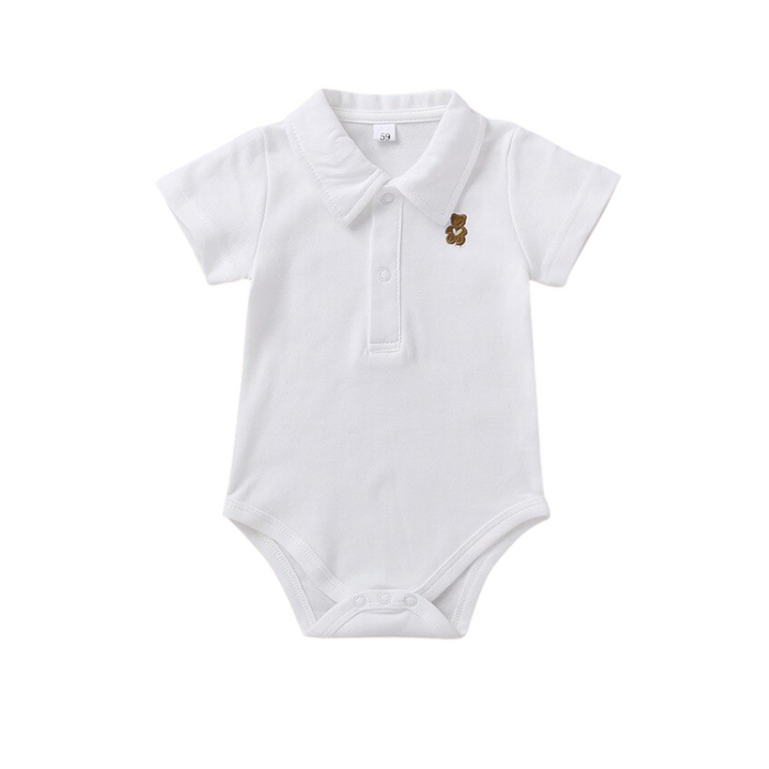 Solid Collared Baby Bodysuit