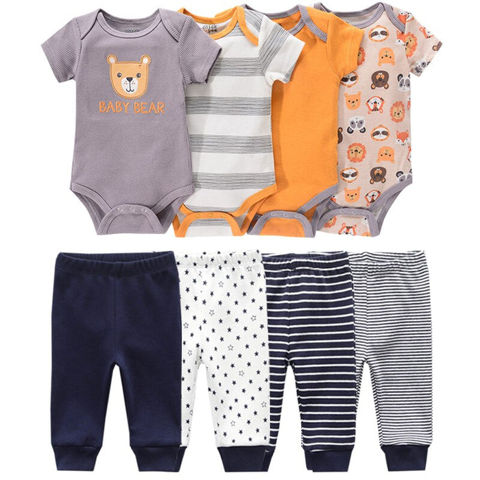 Short-Sleeved Bodysuits Trousers Infant Outfits