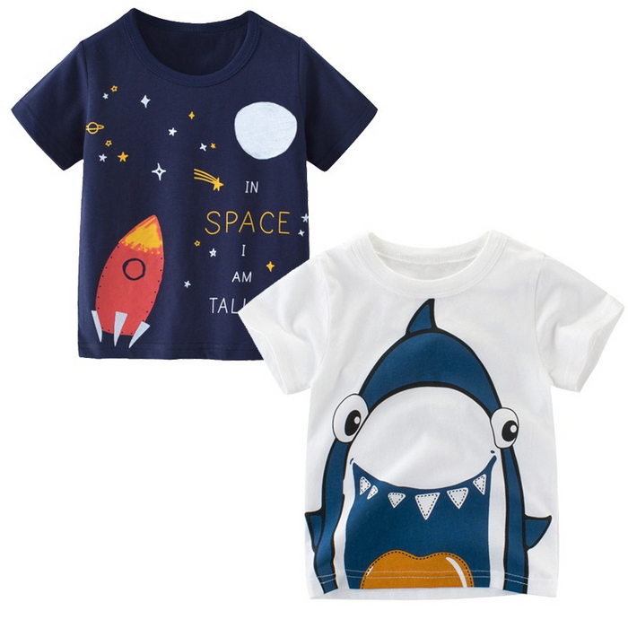 Short Sleeve Printed T-Shirt Sets For Kids