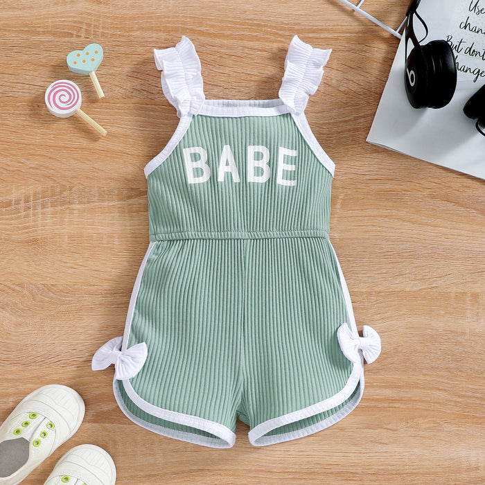 Summer Baby Girl Sling Romper Bodysuit