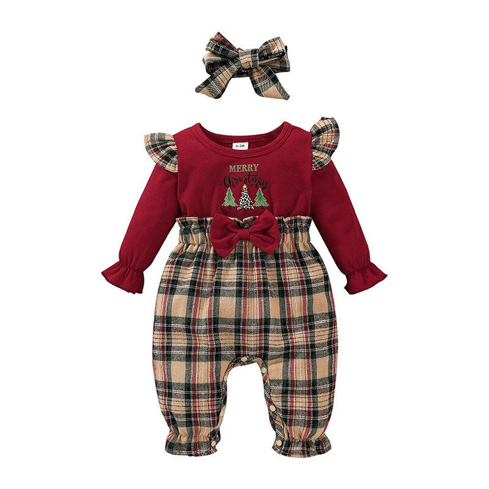 Baby Girl Christmas Long Sleeve Romper