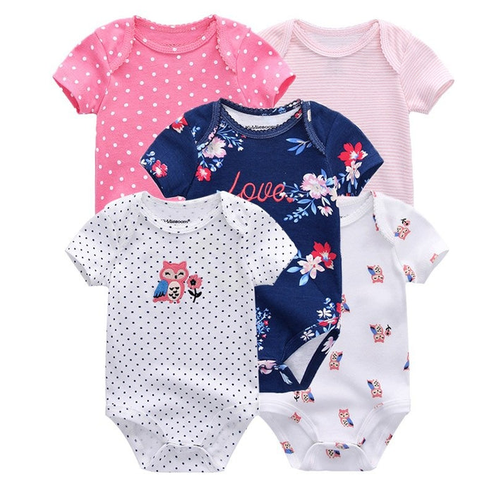 5Pcs Multi Color Toddler Jumpsuits