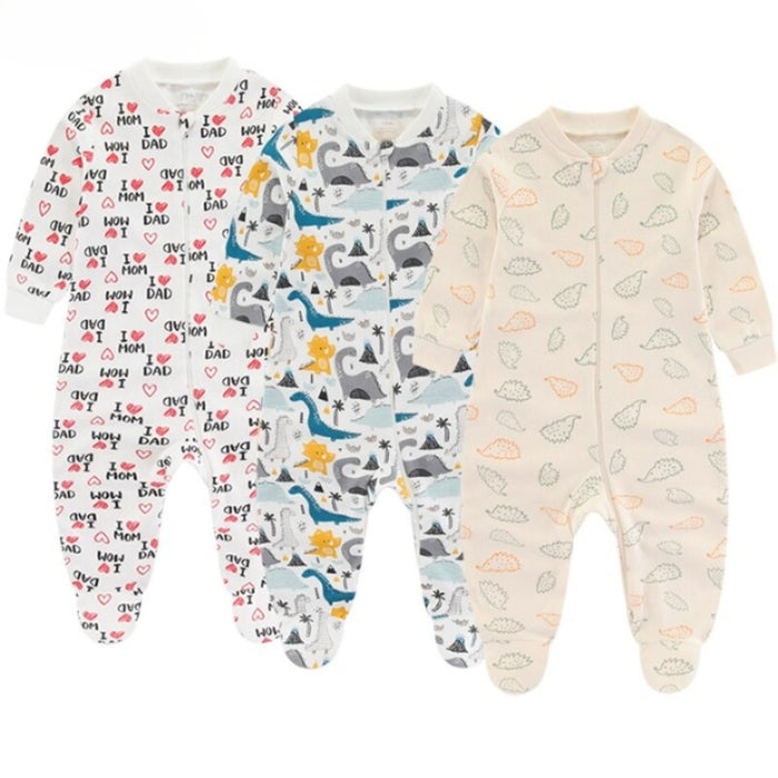 3pcs Newborn Baby Long Sleeves Jumpsuit Set