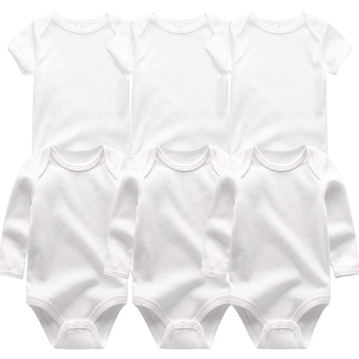 6Pcs Newborn Baby Rompers Bodysuit Set