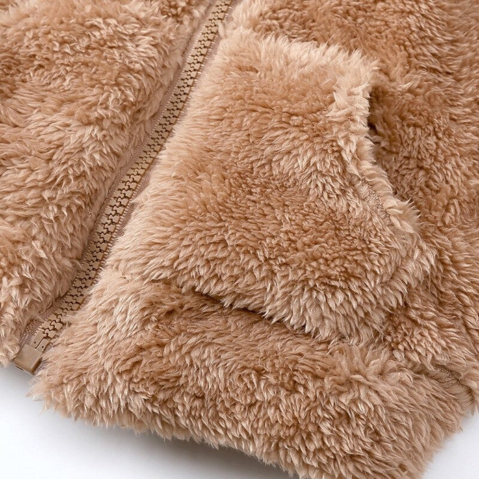 Winters Kids Coat With Thick Hooded Bear Ears