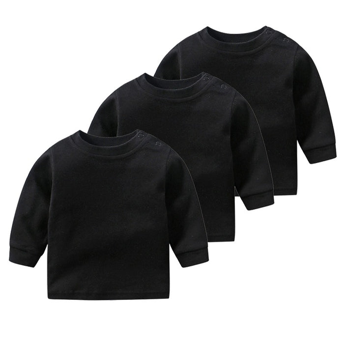 3Pcs Pure Cotton Long Sleeve T-Shirts For Toddler