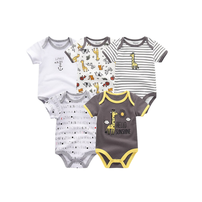 5Pcs Newborn Baby Bodysuit