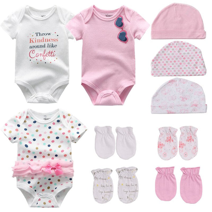 3Pcs Newborn Infant Baby Bodysuit Outfits