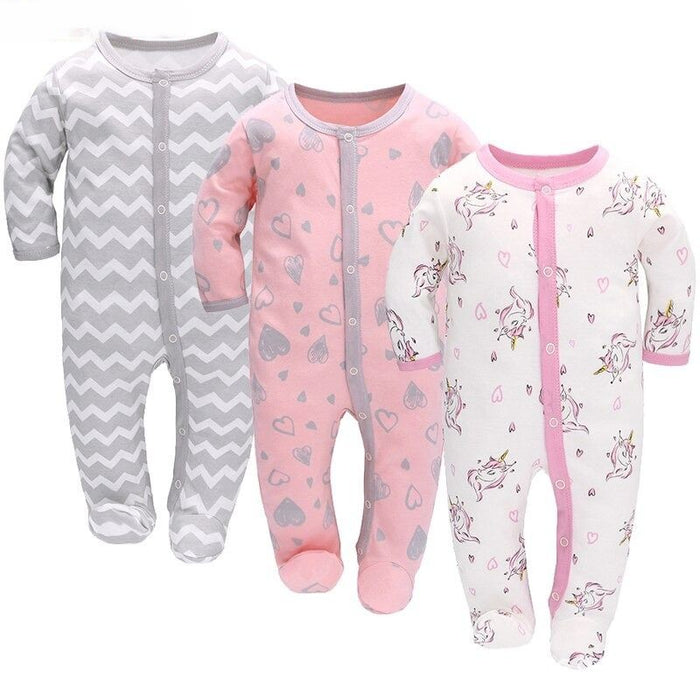 Pure Cotton Long Sleeve Baby Bodysuits