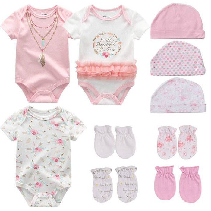 3Pcs Baby Cotton Bodysuits Set