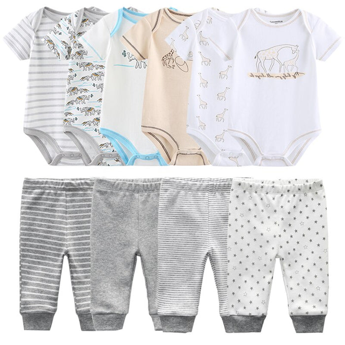 Infant Baby Boy And Girl Bodysuits Pajama Outfit Sets